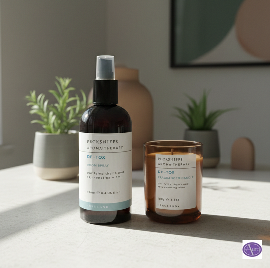 Pecksniff's Aroma Therapy De-Tox Candle & Room Spray