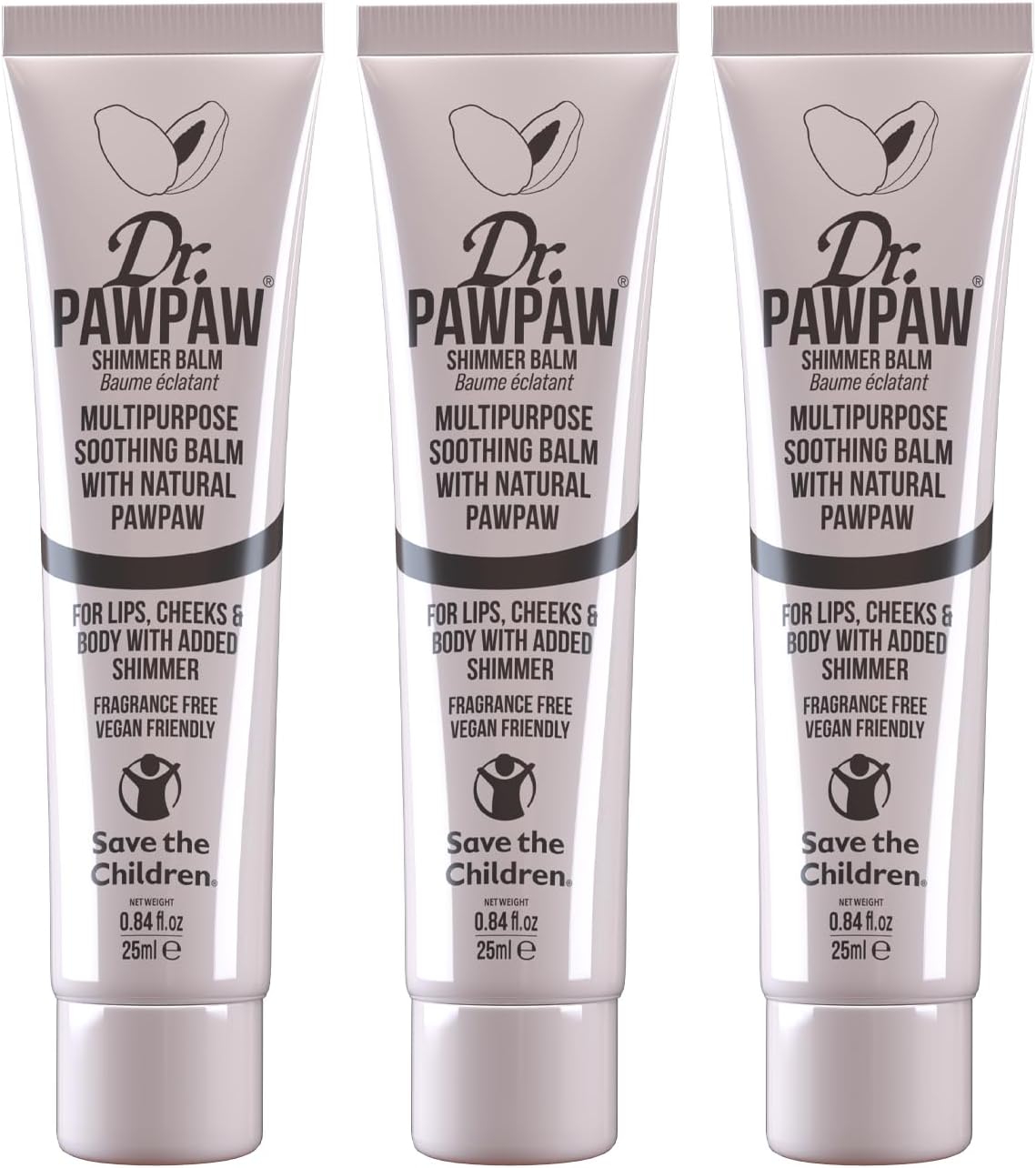 Dr. PAWPAW Shimmer Balm 25ml - Pack of 3.  Multipurpose Balm