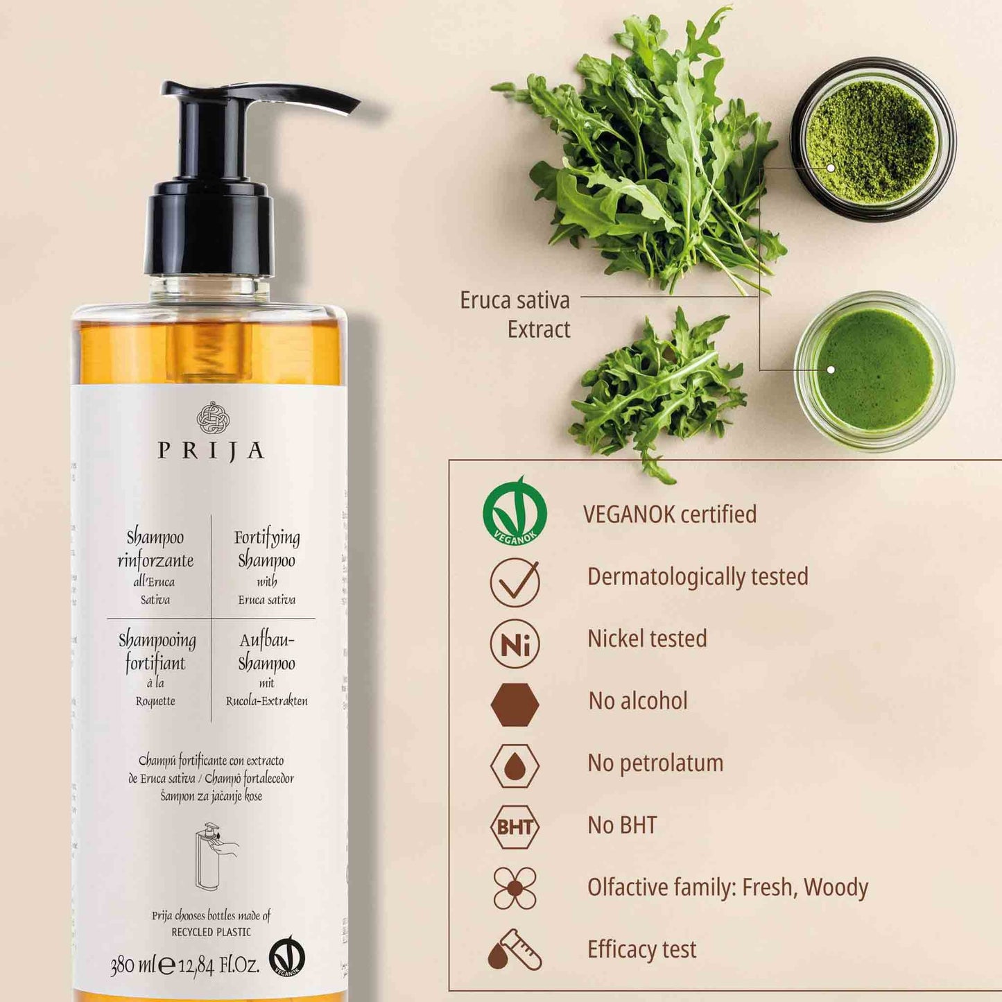 Prija Fortifying Shampoo with Eruca Sativa - 380ml