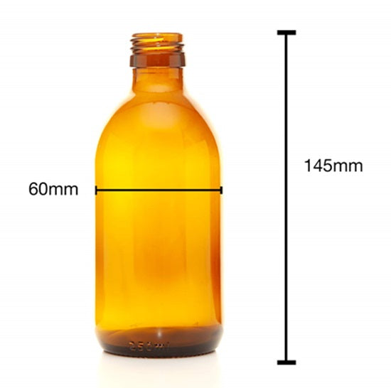 250ml Amber Glass Bottles with Black Trigger Sprays - Pack of 3