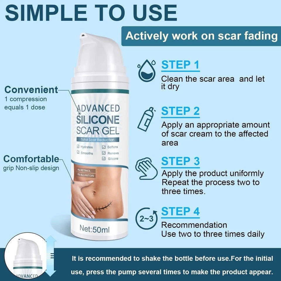 50ml Advanced Silicone Scar Gel - Pack of 2