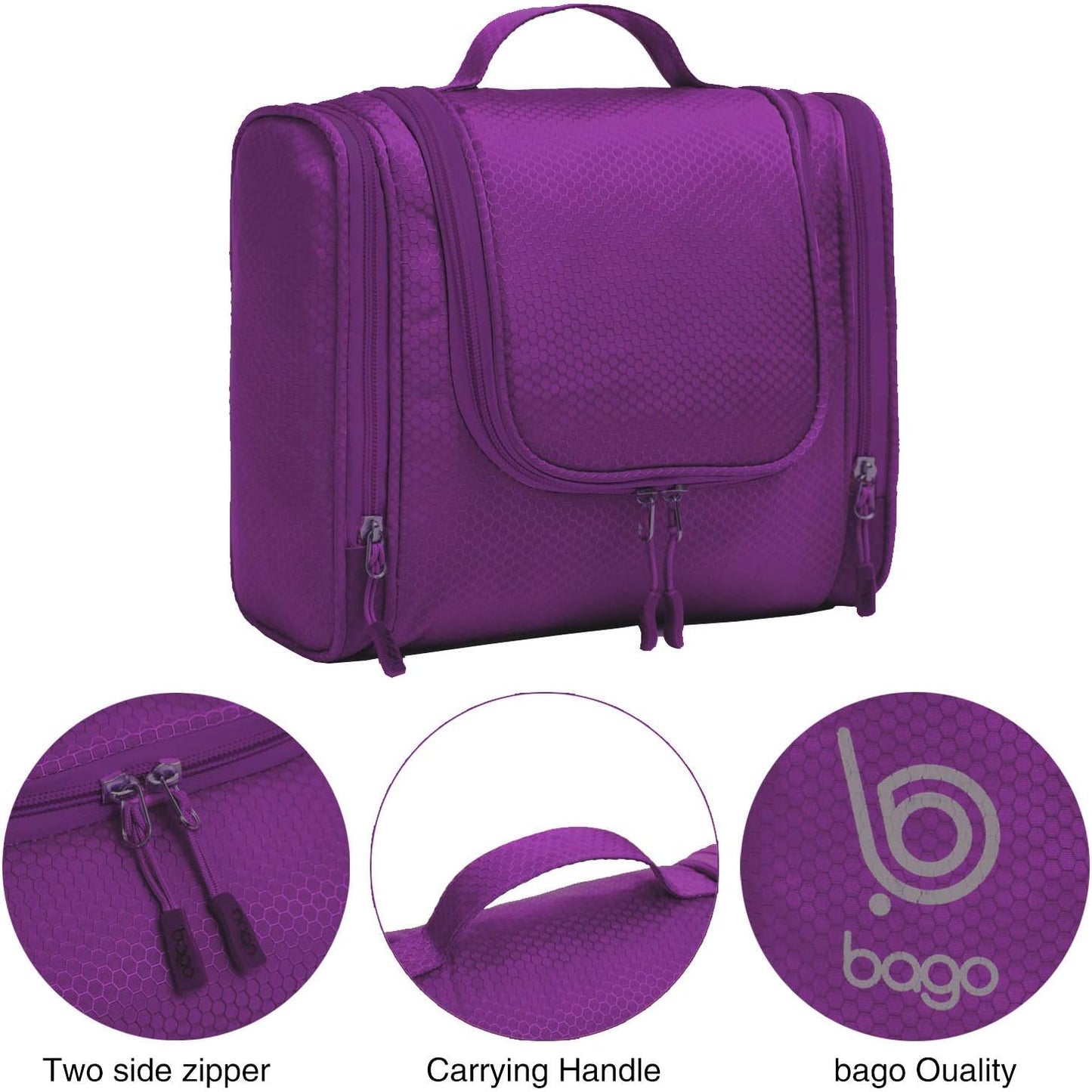 Bago Travel Toiletry Bag in Purple